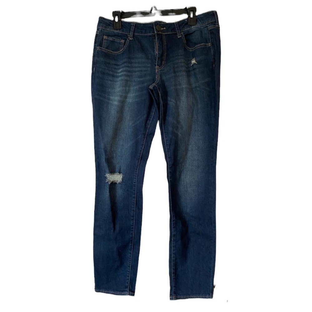 SO Dark Wash Distressed Size 13 Skinny Jeans